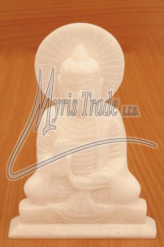 BUDDHA z b-ul-oho mramoru - 15 cm